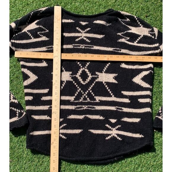 Townsen ANTHROPOLOGIE Aztec CASHMERE WOOL BLEND SWEATER sz XS - Picture 5 of 7